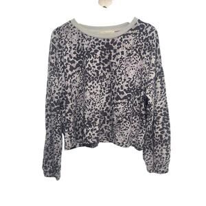 animal print cropped sweatshirt